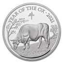 2021 Great Britain 5 oz Silver Year of the Ox Proof (Box & COA)