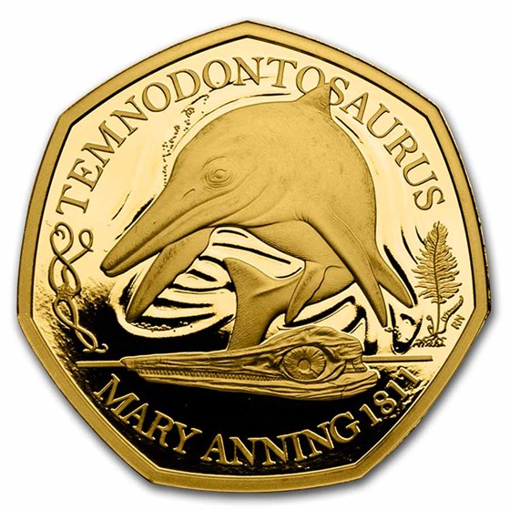 2021 Great Britain Gold 50 Pence Proof Temnodontosaurus 2021 Great Britain Gold 50 Pence Proof Temnodontosaurus