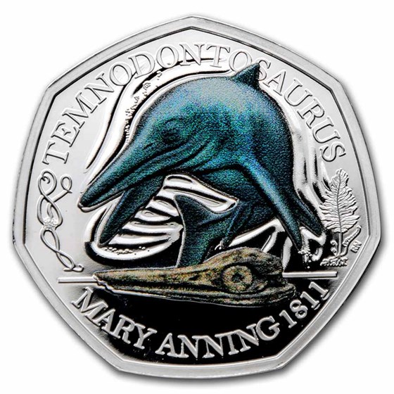 2021 Great Britain Silver Prf 50p Temnodontosaurus (Colorized) 2021 Great Britain Silver Prf 50p Temnodontosaurus (Colorized)
