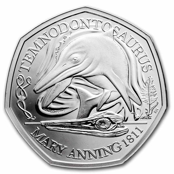 2021 Great Britain Silver Proof 50 Pence Temnodontosaurus 2021 Great Britain Silver Proof 50 Pence Temnodontosaurus