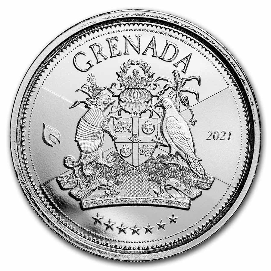 2021 Grenada 1 oz Silver Coat of Arms BU