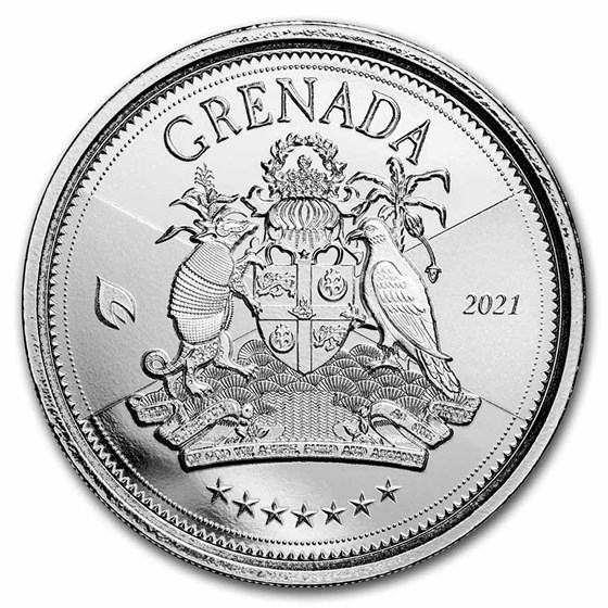 2021 Grenada 1 oz Silver Coat of Arms BU