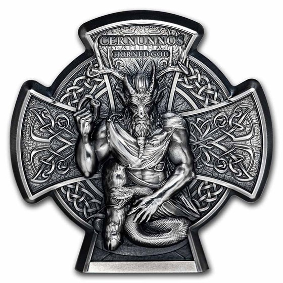 2021 Isle of Man 3 oz Silver Horned God: Cernunnos 2021 Isle of Man 3 oz Silver Horned God: Cernunnos