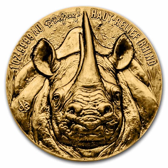 2021 Ivory Coast 1 oz Gold Haut Relief Rhino 2021 Ivory Coast 1 oz Gold Haut Relief Rhino