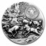 2021 Ivory Coast 3 oz Antique Silver Predators: Wolf