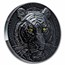 2021 Ivory Coast 5 oz Silver Edition Noire Big Five Asia: Tiger