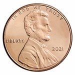 2021 Lincoln Cent 50-Coin Roll BU