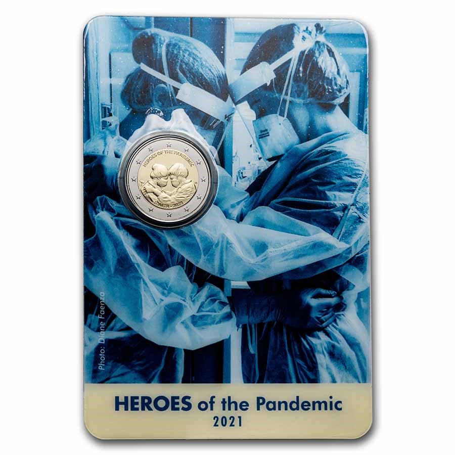 2021 Malta 2 Euro Heroes of the Pandemic BU (Official Coin Card)