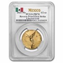 2021 Mexico 1/2 oz Rev Prf Gold Libertad PR-70 PCGS First Strike