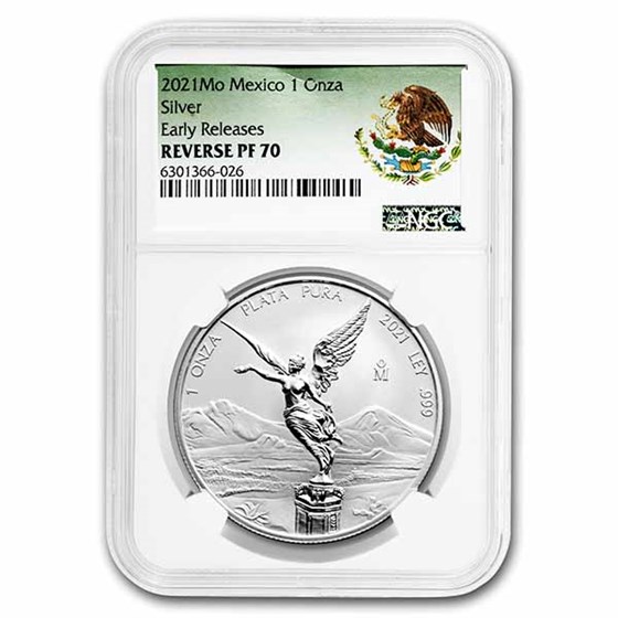 2021 Mexico 1 oz Silver Libertad Reverse Proof PF-70 NGC (ER) 2021 Mexico 1 oz Silver Libertad Reverse Proof PF-70 NGC (ER)