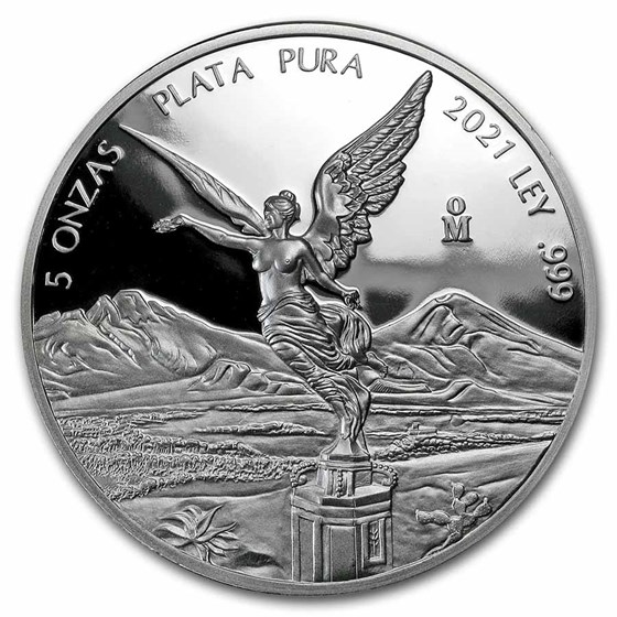 2021 Mexico 5 oz Silver Libertad Proof (In Capsule) 2021 Mexico 5 oz Silver Libertad Proof (In Capsule)