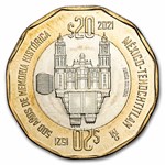 2021 Mexico Bimetallic 20 Pesos BU (Fall of Mexico-Tenochtitlan)