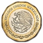 2021 Mexico Bimetallic 20 Pesos BU (Fall of Mexico-Tenochtitlan)
