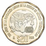 2021 Mexico Bimetallic 20 Pesos BU (Foundation of Tenochtitlan)