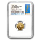 2021 Mongolia 1/10 oz Gold Proof Mystic Wolf PF-70 UCAM NGC (FDI)