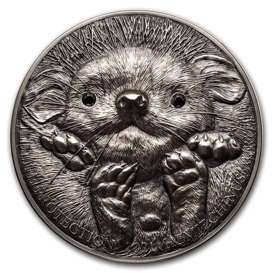 2021 Mongolia 1 kilo Silver Wildlife Protection (Hedgehog) 2021 Mongolia 1 kilo Silver Wildlife Protection (Hedgehog)