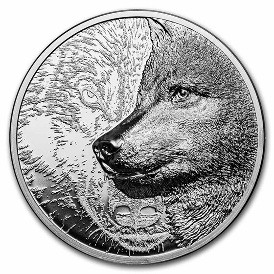 2021 Mongolia 2 oz Silver Black Proof Mystic Wolf 2021 Mongolia 2 oz Silver Black Proof Mystic Wolf