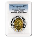 2021 Mongolia 2 oz Silver Fabergé Egg Rose Trellis PR 70 PCGS FDI 2021 Mongolia 2 oz Silver Fabergé Egg Rose Trellis PR 70 PCGS FDI