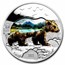 2021 Mongolia 2 oz Silver Into The Wild: Bear