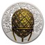 2021 Mongolia 2 oz Silver Peter Carl Fabergé Egg: Rose Trellis