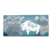 2021 Mongolia Lunar Year of the Ox Silver Note