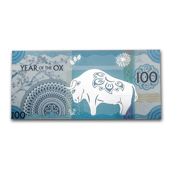 2021 Mongolia Lunar Year of the Ox Silver Note