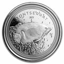 2021 Montserrat 1 oz Silver Blue Girdled Angelfish BU