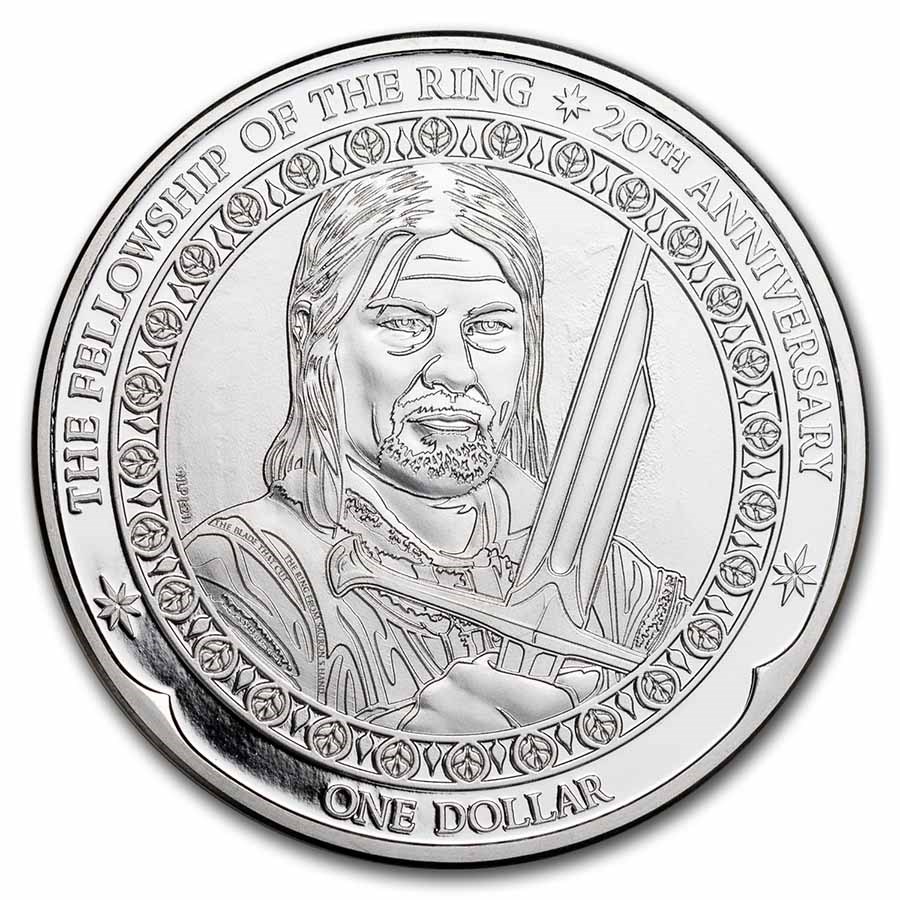 2021 N. Zealand 1 oz Silver 20th Anniv Lord of The Rings: Boromir