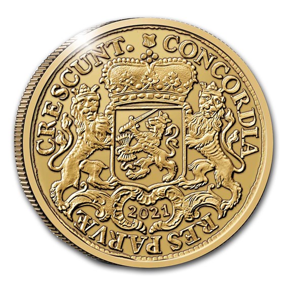 2021 Netherlands 1 oz Proof Gold Ducaton Rider (w/Delft Box) 2021 Netherlands 1 oz Proof Gold Ducaton Rider (w/Delft Box)