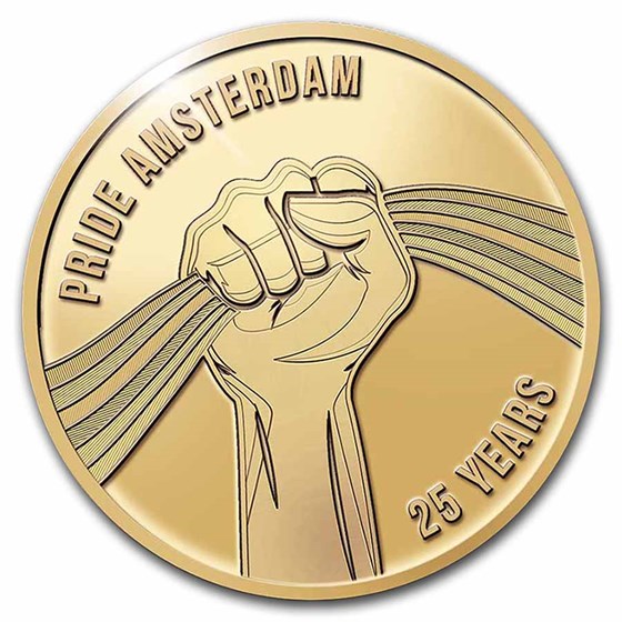2021 Netherlands 2 oz Gold 25 Years of Pride Proof (w/Box)