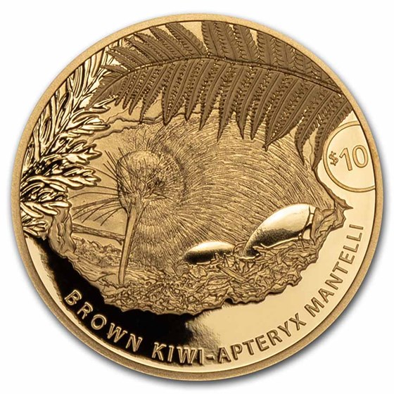 2021 New Zealand 1/4 oz Proof Gold $10 Kiwi 2021 New Zealand 1/4 oz Proof Gold $10 Kiwi