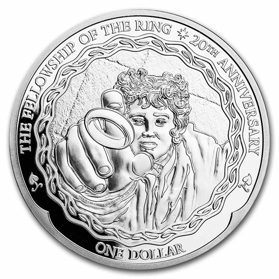 2021 New Zealand 1 oz Silver 20th Anniv Lord of The Rings: Frodo 2021 New Zealand 1 oz Silver 20th Anniv Lord of The Rings: Frodo