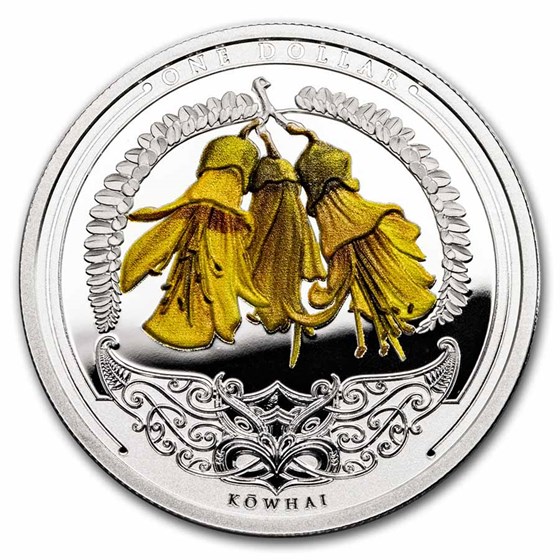 2021 New Zealand 1 oz Silver Discover New Zealand: Kowhai Proof 2021 New Zealand 1 oz Silver Discover New Zealand: Kowhai Proof