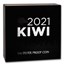 2021 New Zealand 1 oz Silver Kiwi Proof Colorized (w/Box & COA)