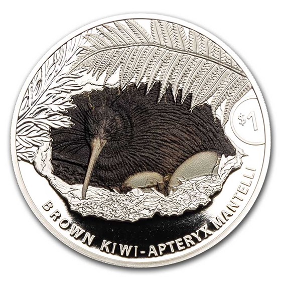 2021 New Zealand 1 oz Silver Kiwi Proof Colorized (w/Box & COA) 2021 New Zealand 1 oz Silver Kiwi Proof Colorized (w/Box & COA)