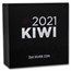 2021 New Zealand 2 oz Silver Antique Kiwi Color (w/Box & COA)