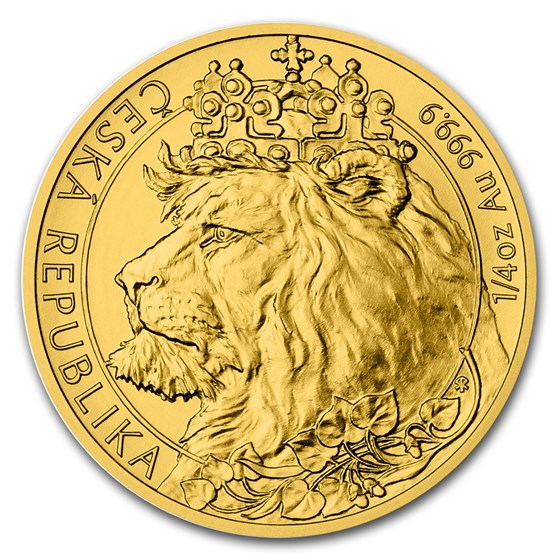 2021 Niue 1/4 oz Gold Czech Lion BU 2021 Niue 1/4 oz Gold Czech Lion BU