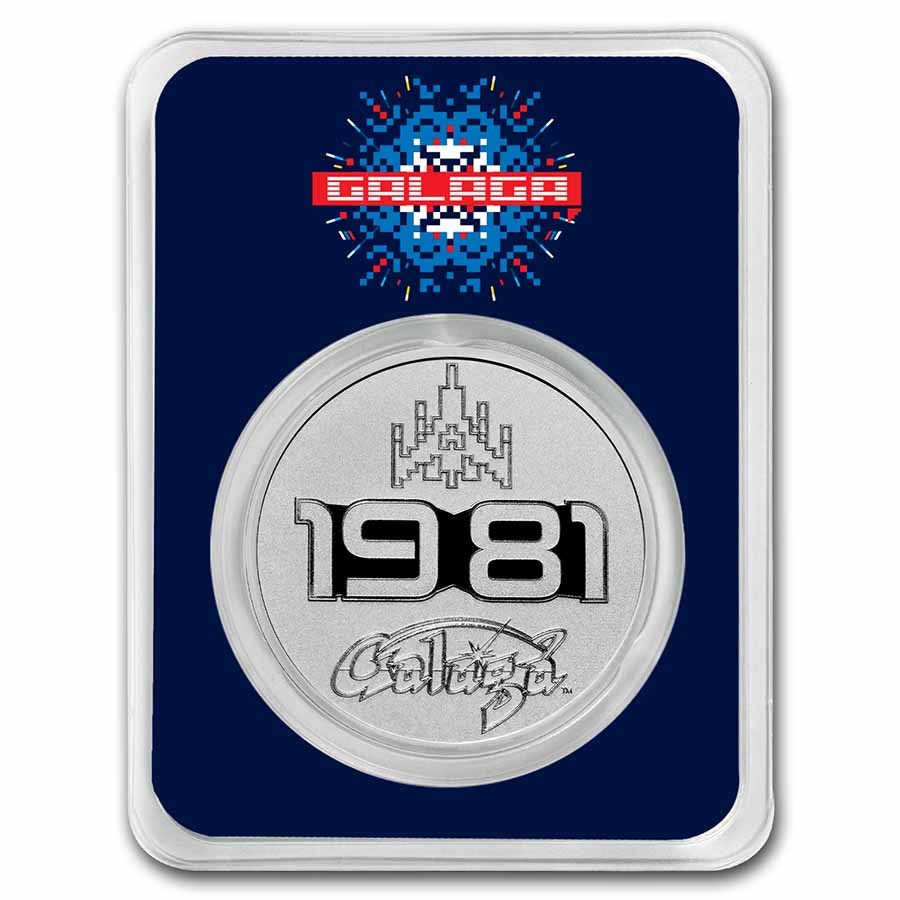 2021 Niue 1 oz Ag $2 GALAGA™ 40th Anniversary in TEP