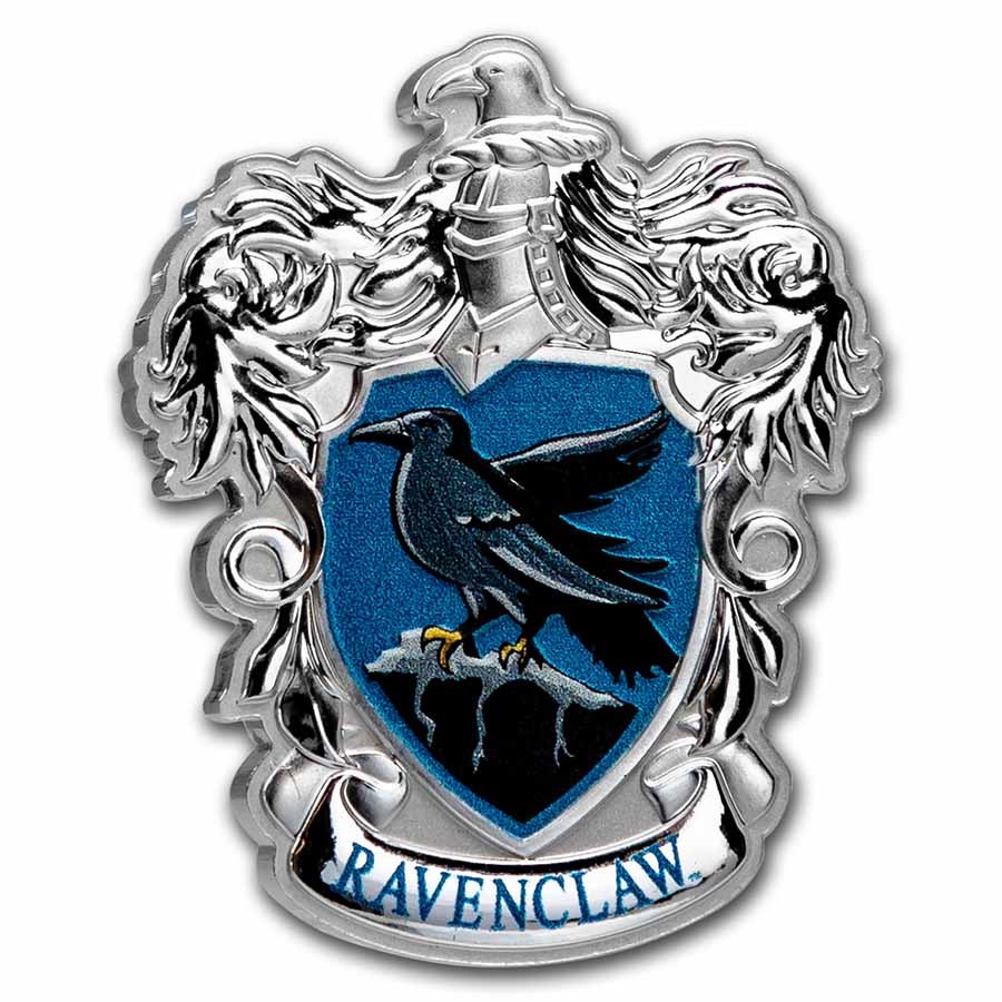 2021 Niue 1 oz Ag $2 Harry Potter Ravenclaw Crest Shaped Coin