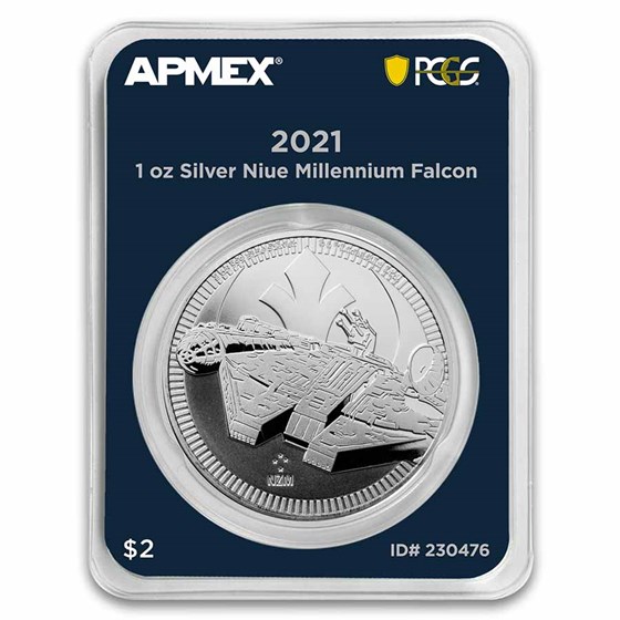 2021 Niue 1 oz Ag $2 Millennium Falcon (MD® Premier + PCGS FS) 2021 Niue 1 oz Ag $2 Millennium Falcon (MD® Premier + PCGS FS)