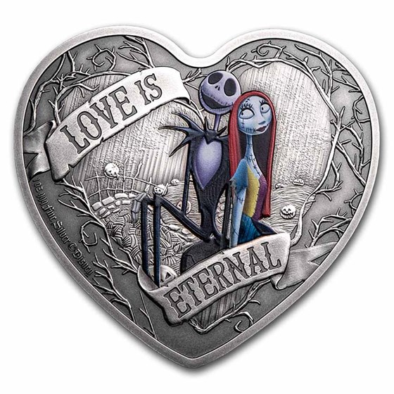 2021 Niue 1 oz Ag $2 Nightmare Before Christmas: Love is Eternal 2021 Niue 1 oz Ag $2 Nightmare Before Christmas: Love is Eternal
