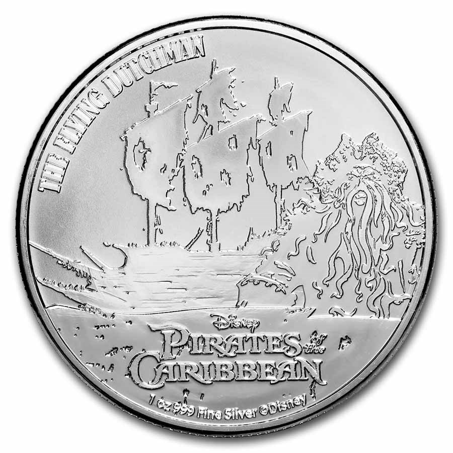 2021 Niue 1 oz Ag $2 Pirates of the Caribbean: Flying Dutchman