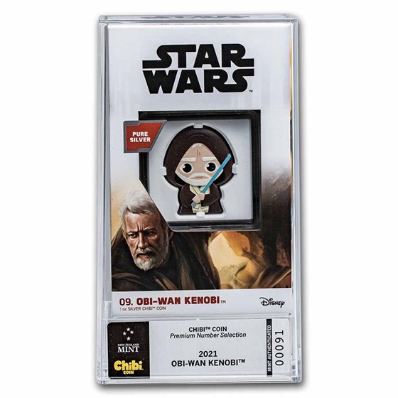 2021 Niue 1 oz Ag Chibi Coin: Obi-Wan Kenobi (Numbered Premium) 2021 Niue 1 oz Ag Chibi Coin: Obi-Wan Kenobi (Numbered Premium)