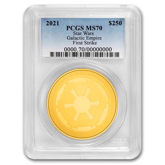 2021 Niue 1 oz Au $250 Star Wars Galactic Empire MS-70 PCGS (FS) 2021 Niue 1 oz Au $250 Star Wars Galactic Empire MS-70 PCGS (FS)