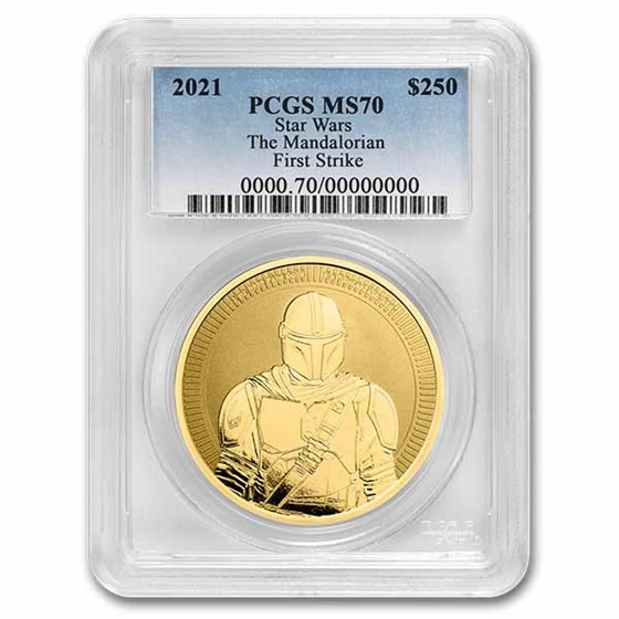 2021 Niue 1 oz Au $250 Star Wars: The Mandalorian MS-70 PCGS (FS) 2021 Niue 1 oz Au $250 Star Wars: The Mandalorian MS-70 PCGS (FS)