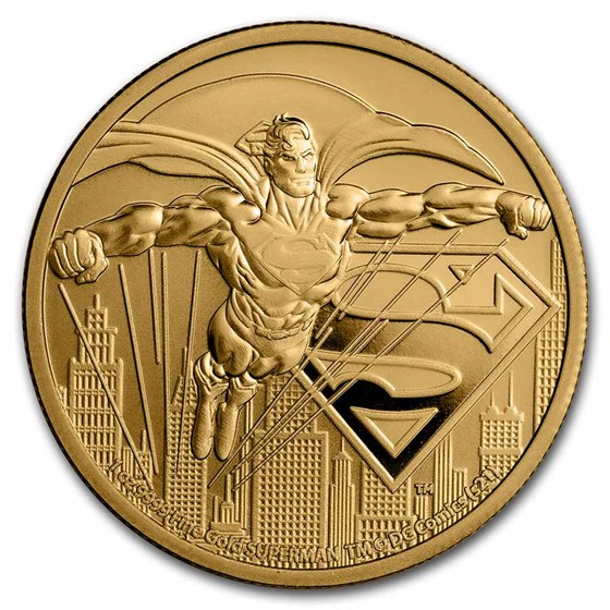 2021 Niue 1 oz Gold $250 DC Comics Justice League: Superman 2021 Niue 1 oz Gold $250 DC Comics Justice League: Superman