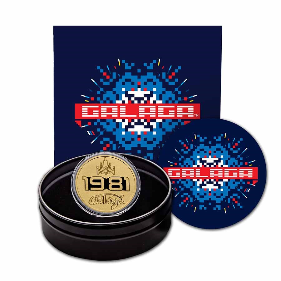 2021 Niue 1 oz Gold $250 GALAGA™ 40th Anniversary BU