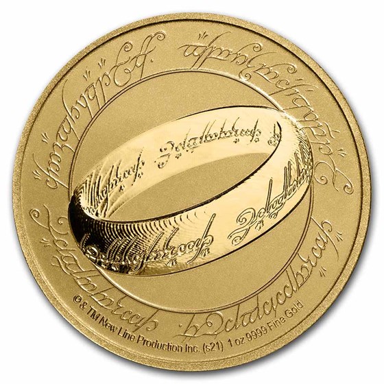2021 Niue 1 oz Gold $250 Lord of the Rings: The One Ring 2021 Niue 1 oz Gold $250 Lord of the Rings: The One Ring