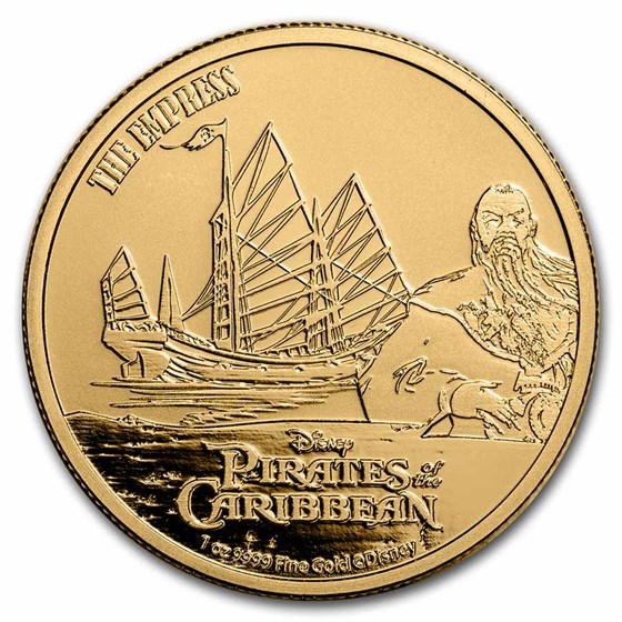 2021 Niue 1 oz Gold $250 Pirates of the Caribbean: Empress