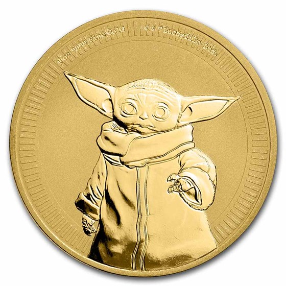 2021 Niue 1 oz Gold $250 Star Wars: Grogu "Baby Yoda" Coin 2021 Niue 1 oz Gold $250 Star Wars: Grogu "Baby Yoda" Coin